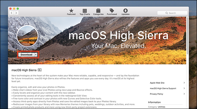 Can i download high sierra on my macbook pro